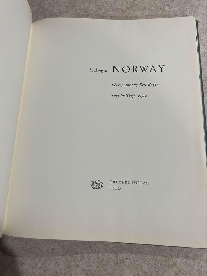Looking at Norway by Bert Boger and Terje Stigen Vintage Hardcover Book 1958