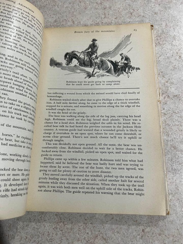 Anthology of Hunting Adventures by Outdoor Life Antique Vintage Hardcover Book 1946