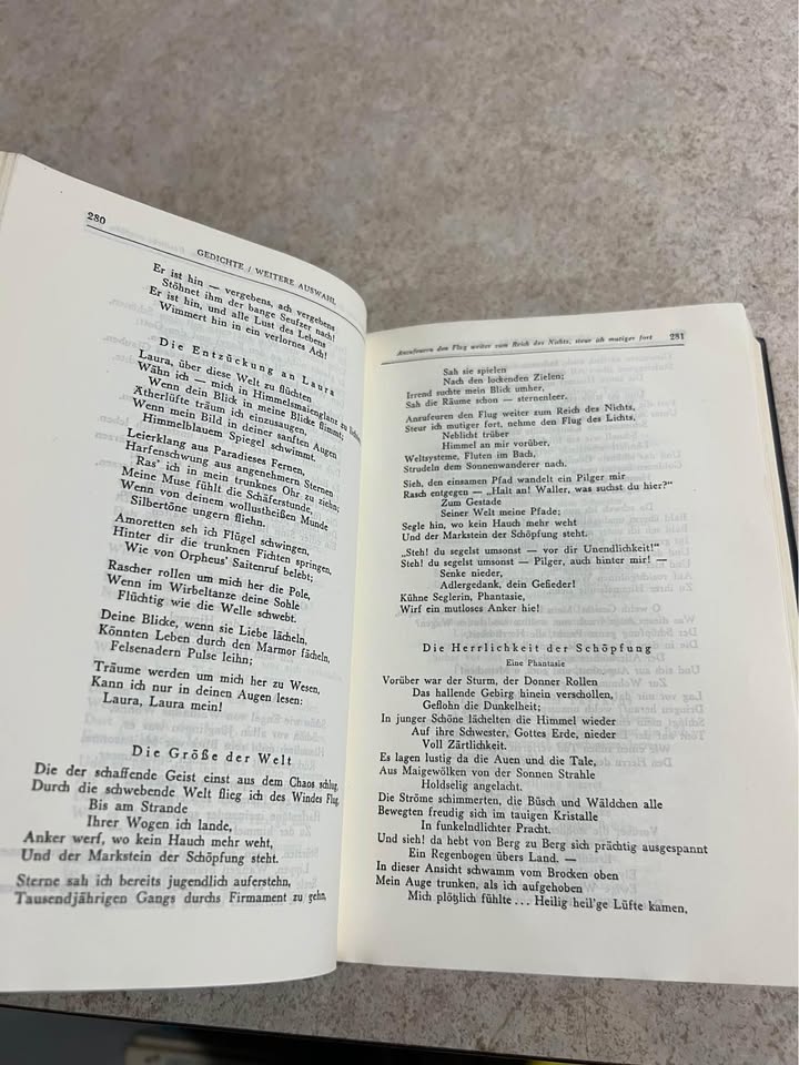 1950 Schillers Werke Band 1 Vintage German Hardcover Book