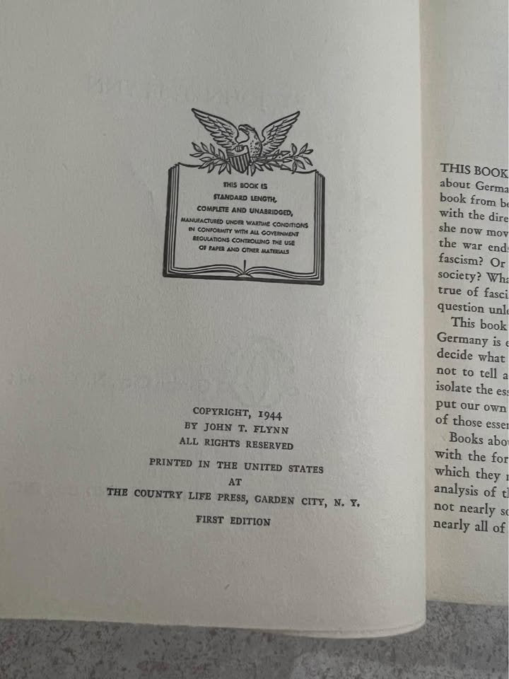 As We Go Marching by John T. Flynn Rare First Edition Antique Vintage Hardcover Book 1944