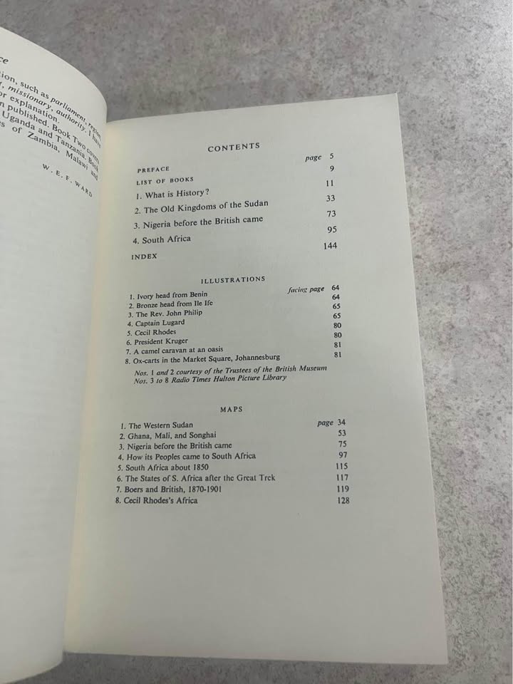 A History of Africa by W.E.F Ward Paperback Book 1970