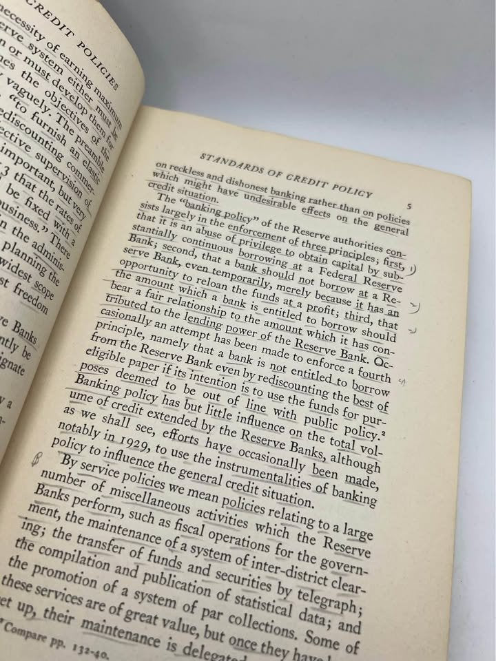 Credit Policies of the Federal Reserve System by Charles Hardy Antique Vintage Hardcover Book 1935