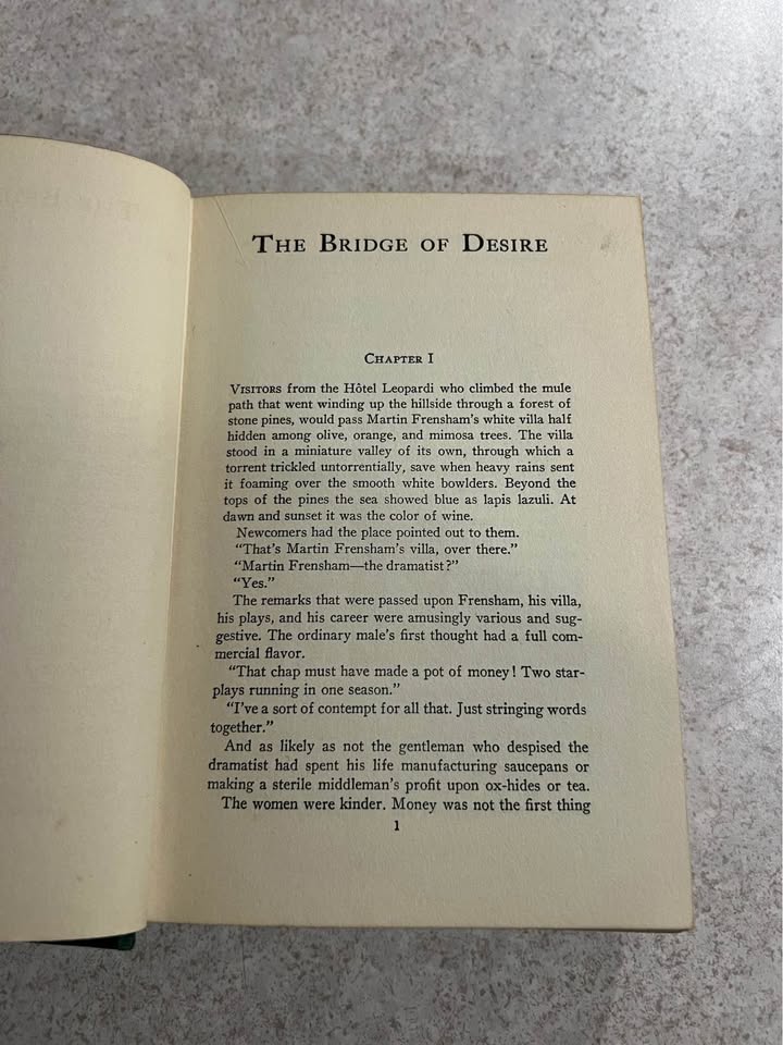 1931 The Bridge of Desire by Warwick Deeping Antique Vintage Hardcover Book