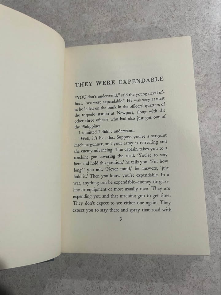 They Were Expendable by W. L. White Antique Vintage Hardcover Book 1942