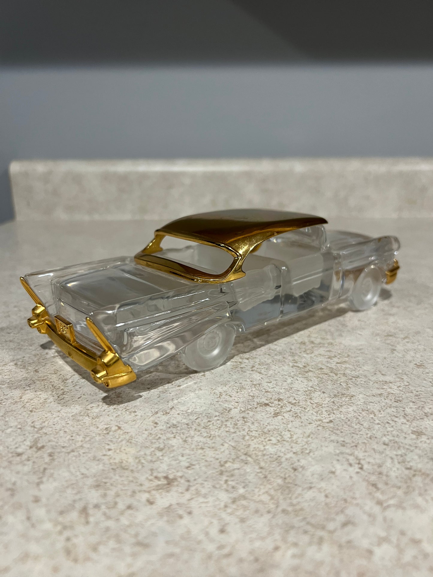 Franklin Mint 1957 Chevy Four Door Hardtop Lead Crystal 24 Karat Gold Trim Diecast Car