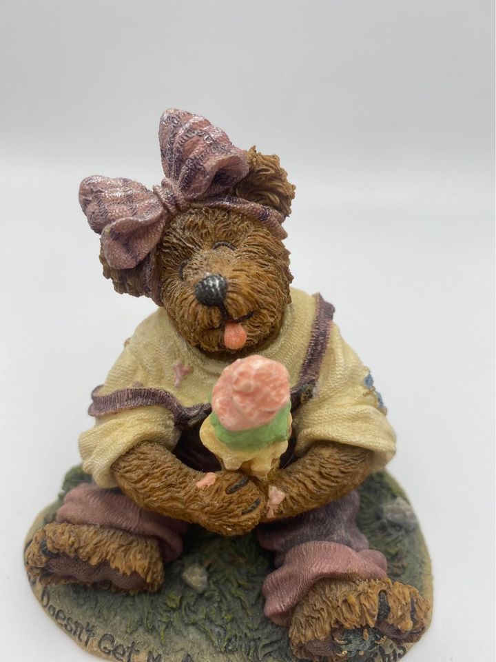 Boyds Bears & Friends The Bearstone Collection #2277909 B.J. McScoop Brain Freeze Figurine