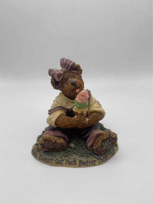 Boyds Bears & Friends The Bearstone Collection #2277909 B.J. McScoop Brain Freeze Figurine