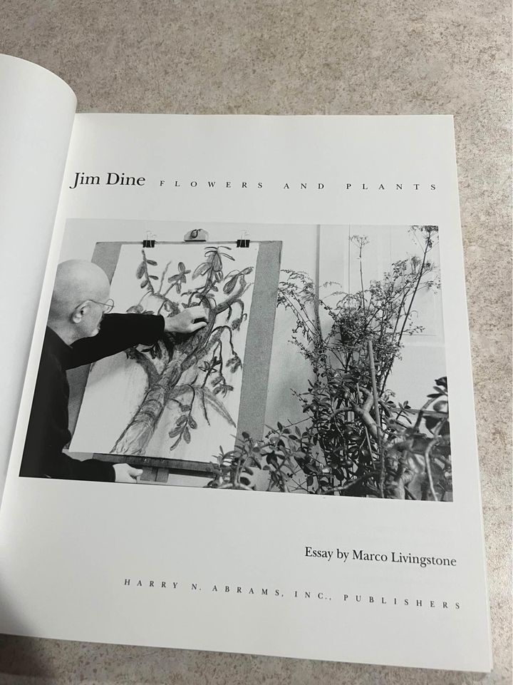 Jim Dine Flowers and Plants by Marco Livingstone Hardcover Book 1994