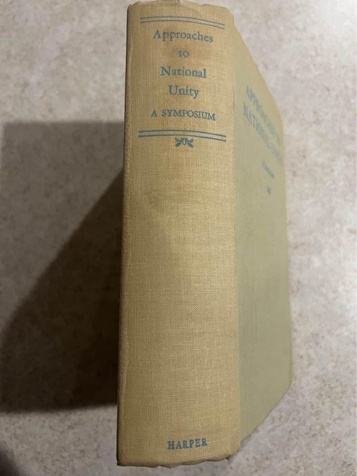 1945 Approaches to National Unity: Fifth Symposium by Lyman Bryson Antique Vintage Hardcover Book