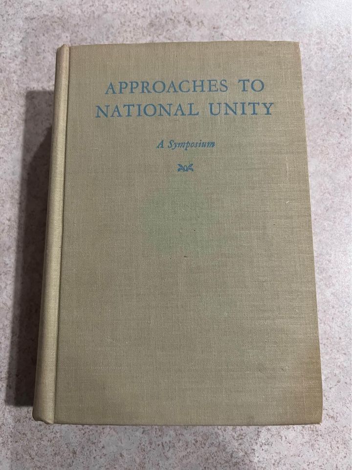 1945 Approaches to National Unity: Fifth Symposium by Lyman Bryson Antique Vintage Hardcover Book