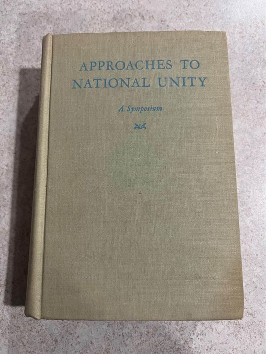 1945 Approaches to National Unity: Fifth Symposium by Lyman Bryson Antique Vintage Hardcover Book