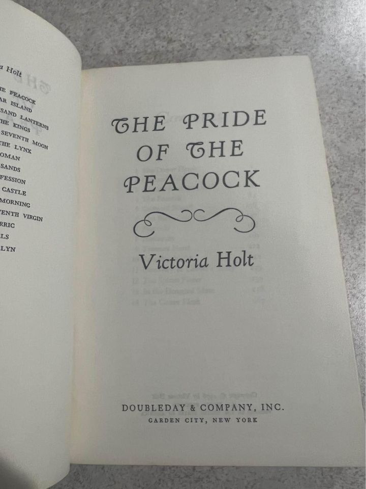 The Pride of the Peacock by Victoria Holt Hardcover Book 1976