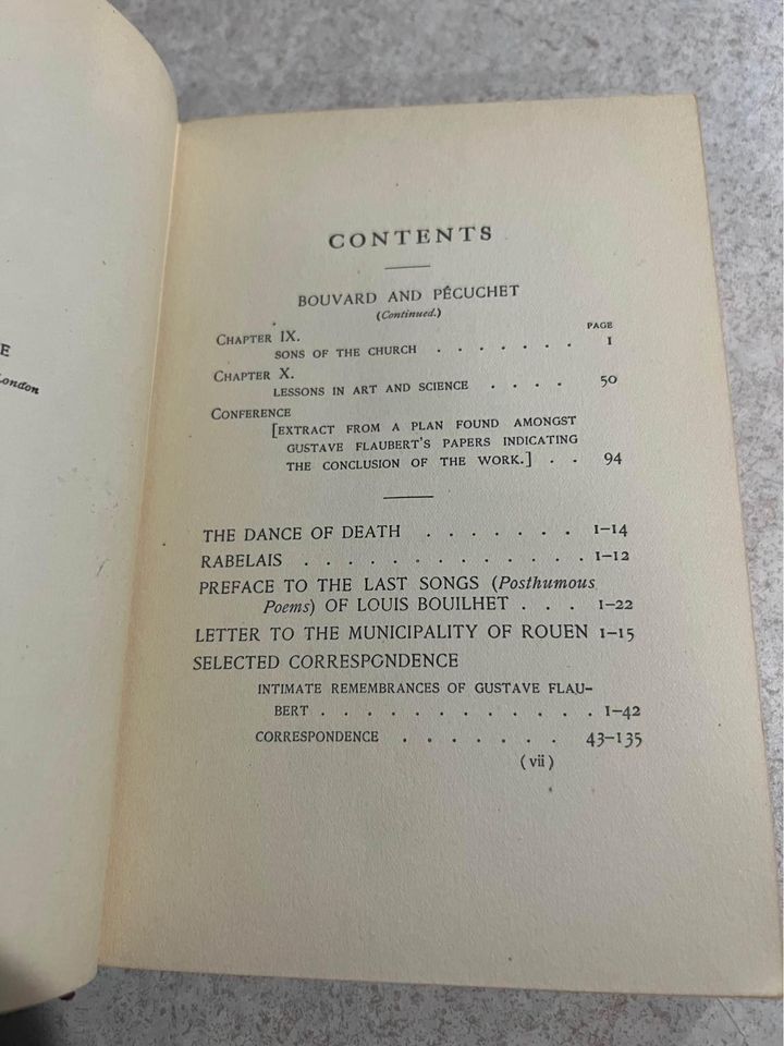 1904 Bouvard and Pecuchet by Gustave Flaubert Complete Works Vol X 10 Antique Vintage Hardcover Book