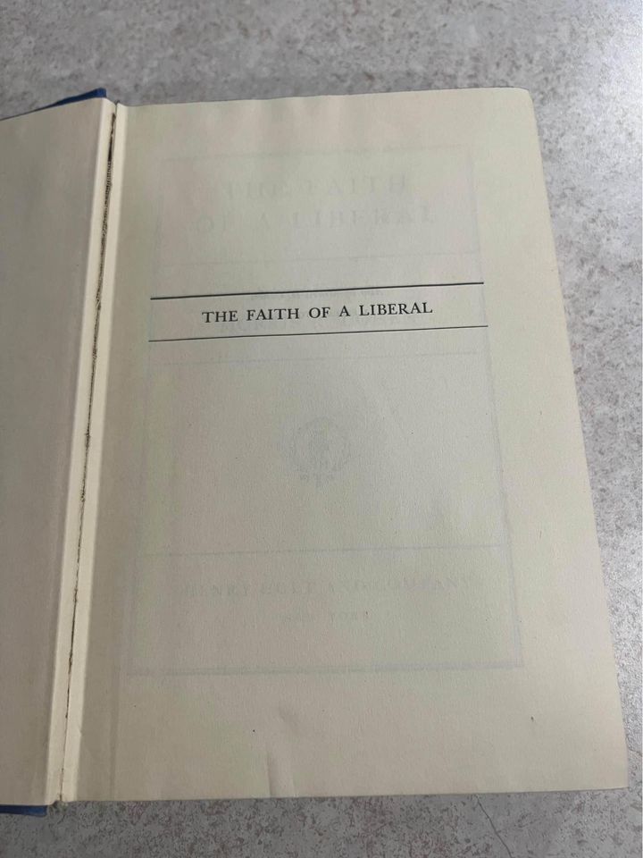 1946 The Faith of A Liberal by Morris R Cohen Antique Vintage Hardcover Book