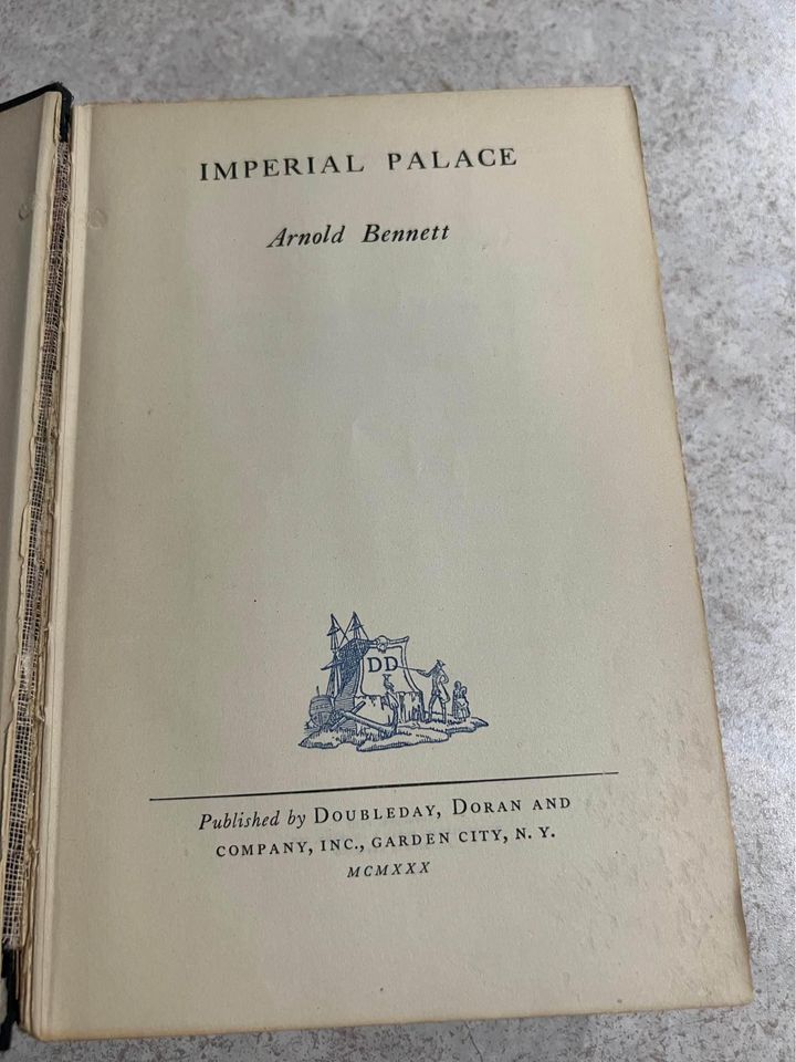 1930 Imperial Palace by Arnold Bennett Antique Vintage Hardcover Book