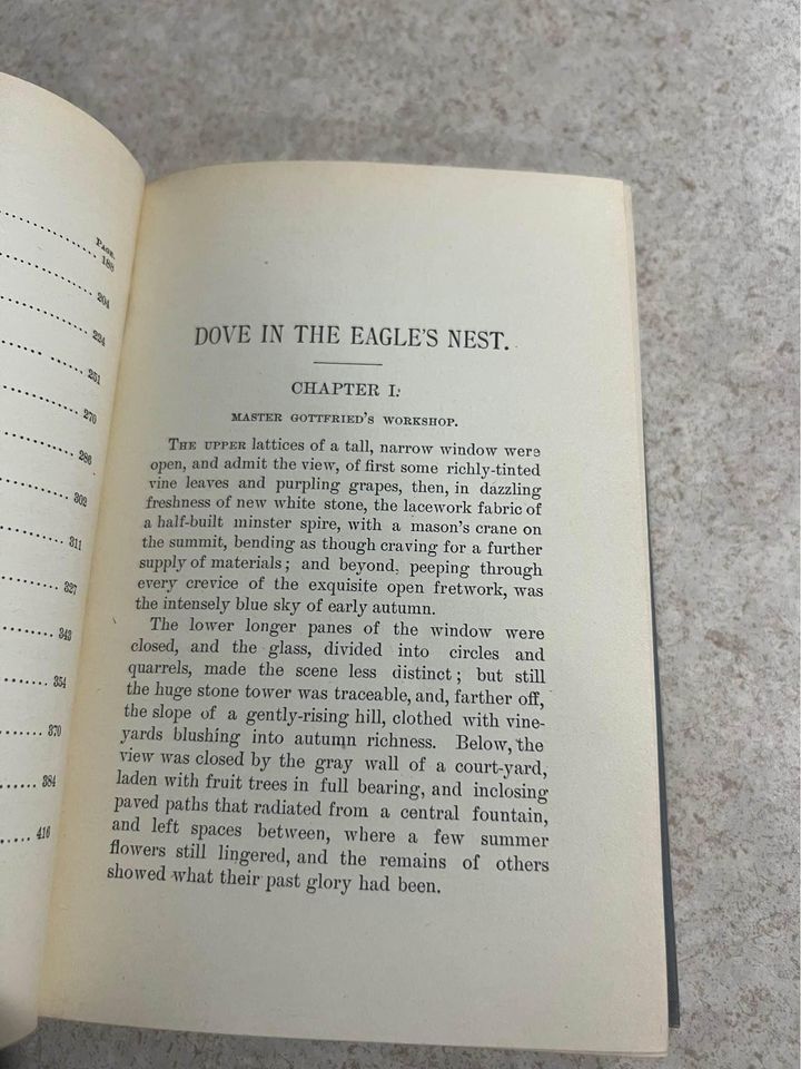 1800's The Dove in the Eagle's Nest by Charlotte Yonge Antique Vintage Illustrated Hardcover Book