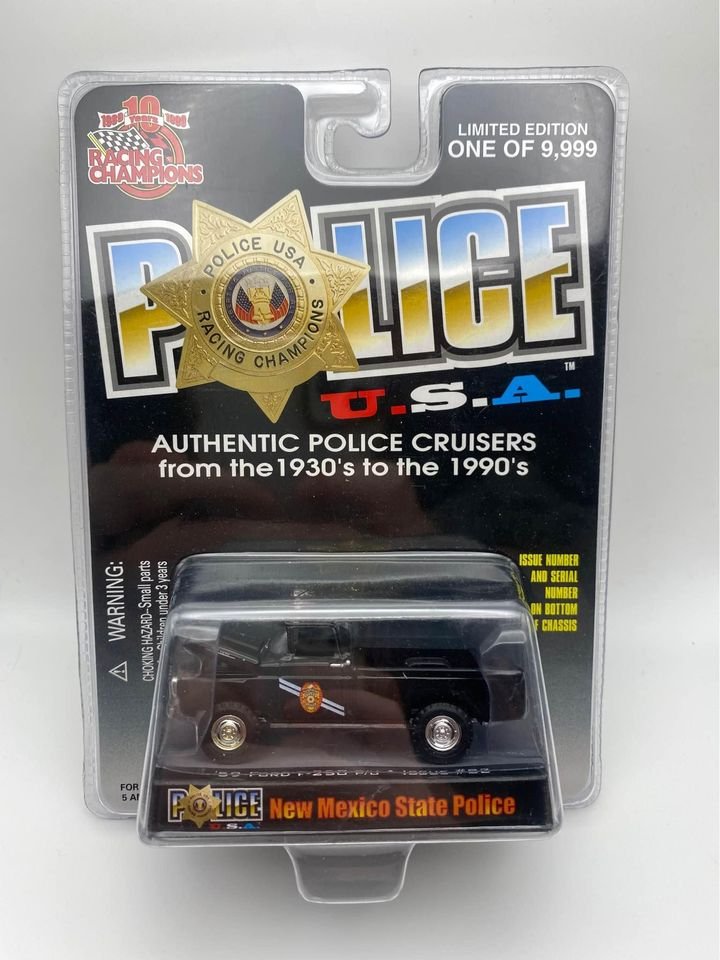 1959 Ford F-250 Pickup New Mexico State Police Racing Champions Police USA Issue #82 New