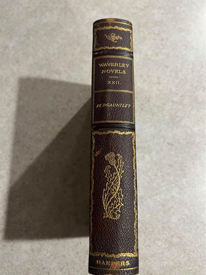 1800s The Waverly Novels Volume 22 by Sir Walter Scott Bart Antique Vintage Hardcover Book