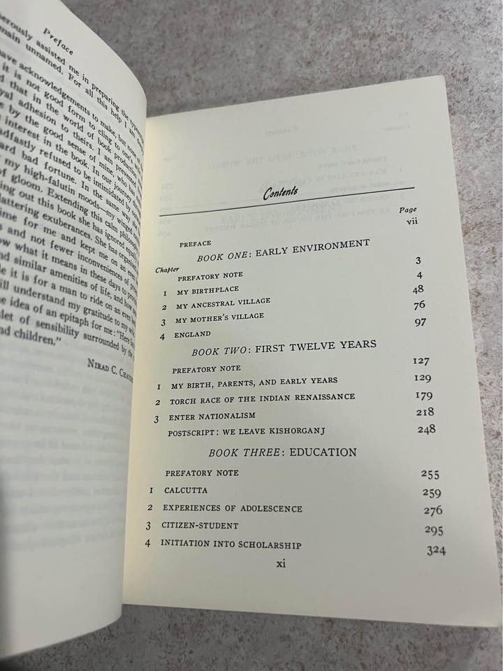 1968 The Autobiography of an Unknown Indian by Nirad C Chaudhuri Vintage Paperback Book