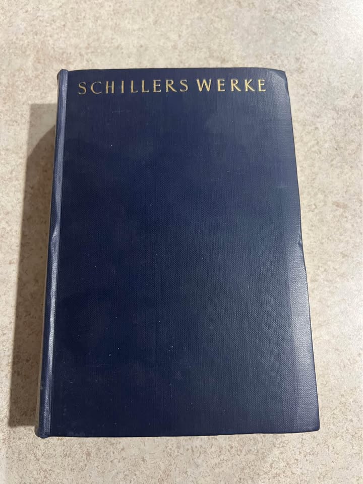1950 Schillers Werke Band 1 Vintage German Hardcover Book