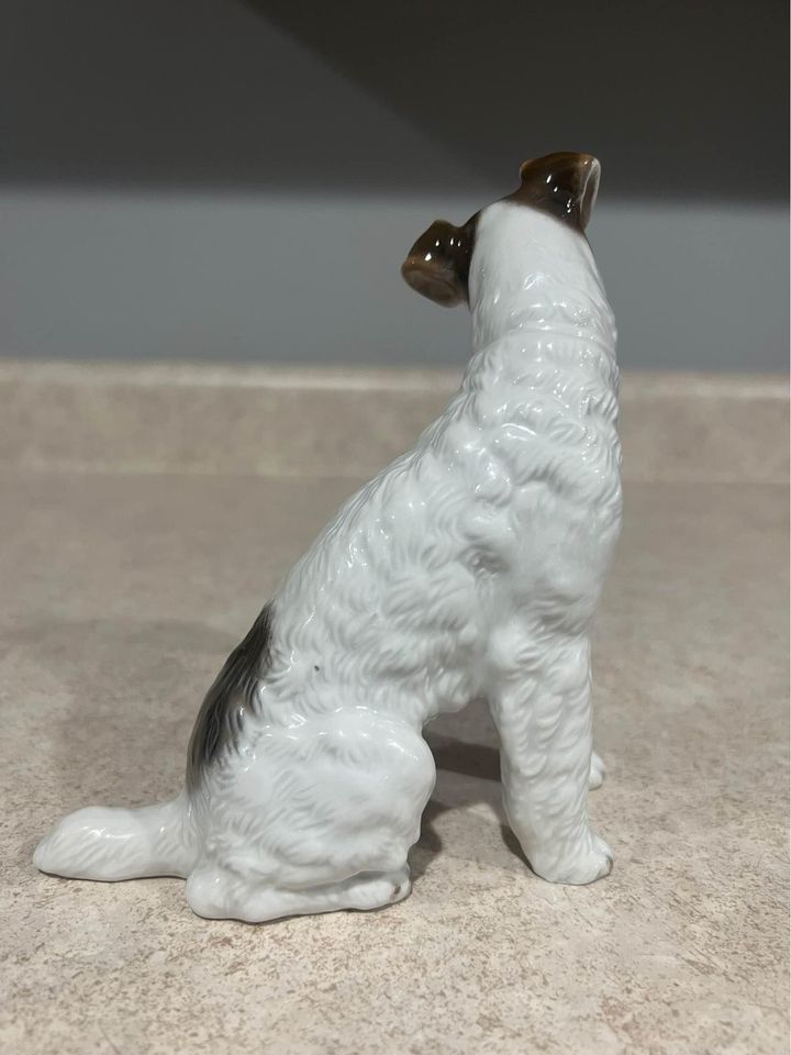 Vintage Rosenthal M.H Fritz Wire Hair Fox Terrier Figurine #1243