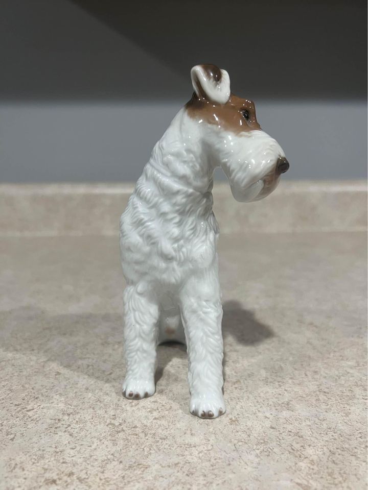 Vintage Rosenthal M.H Fritz Wire Hair Fox Terrier Figurine #1243