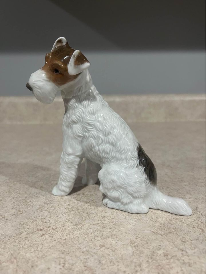 Vintage Rosenthal M.H Fritz Wire Hair Fox Terrier Figurine #1243