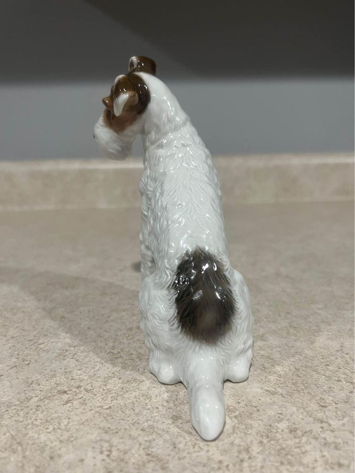 Vintage Rosenthal M.H Fritz Wire Hair Fox Terrier Figurine #1243