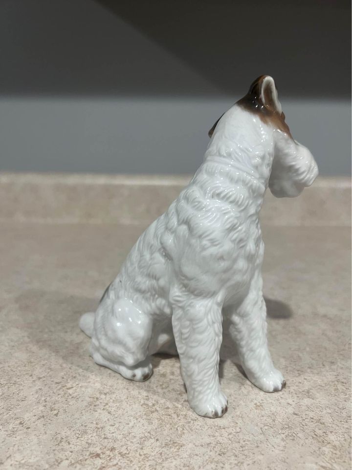 Vintage Rosenthal M.H Fritz Wire Hair Fox Terrier Figurine #1243