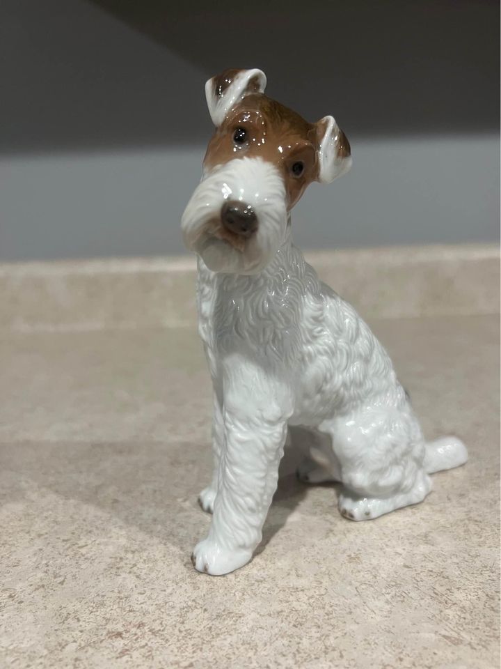 Vintage Rosenthal M.H Fritz Wire Hair Fox Terrier Figurine #1243