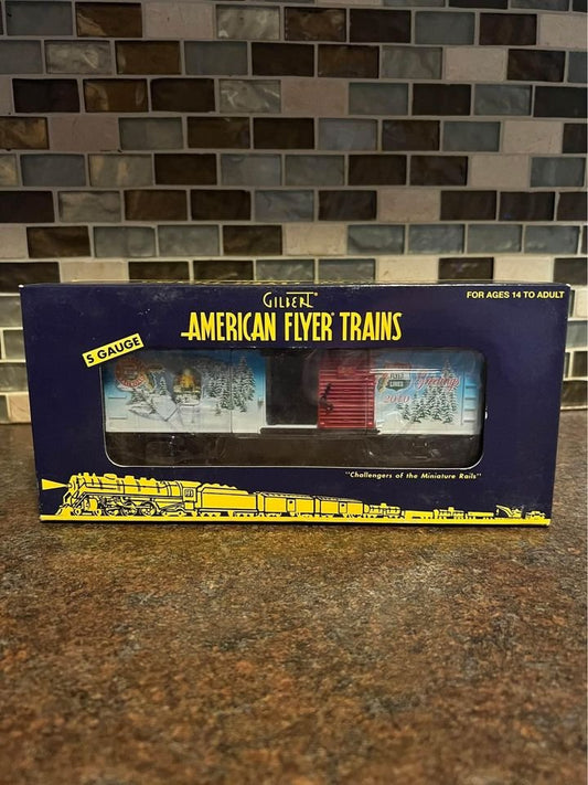 Gilbert American Flyer 2010 Christmas Holiday Boxcar 6-48384 S Gauge 3/16” Scale Model Train NEW