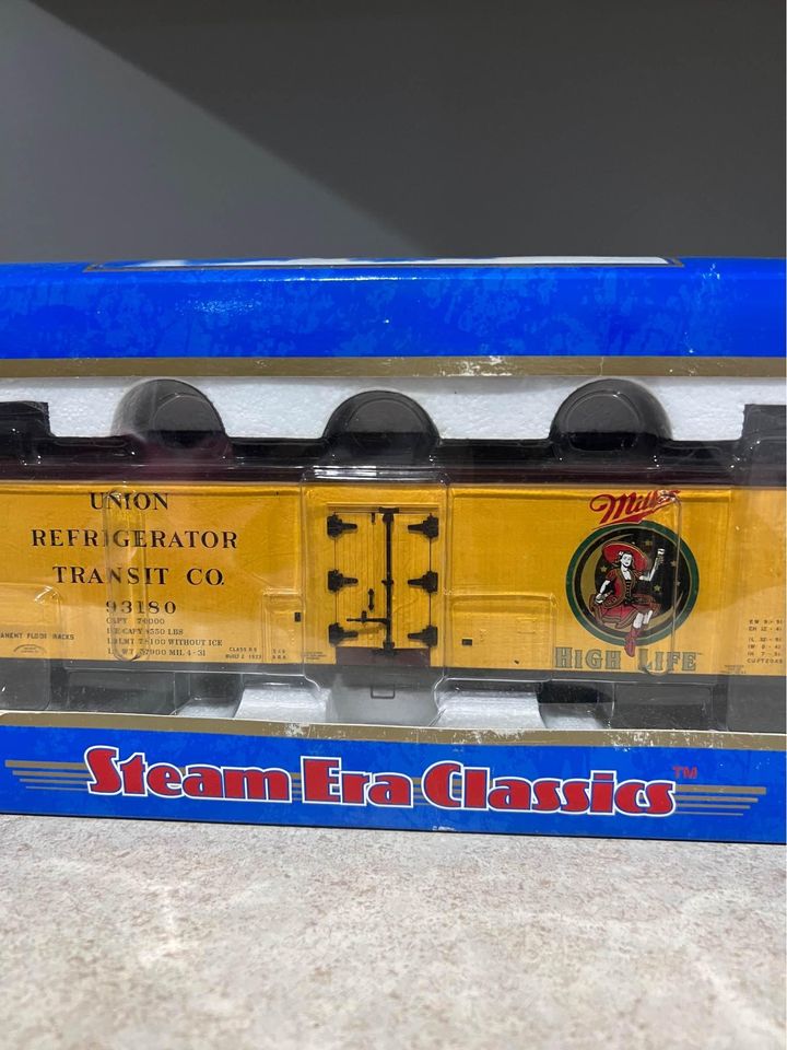 Atlas Steam Era Classics #6724B Woodside Reefer Car Miller #93180 3 Rail O Scale Model Train