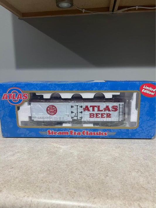 Atlas Steam Era Classics #9100 40’ Woodside Reefer Car Atlas Beer #68078 2 Rail O Scale Model Train