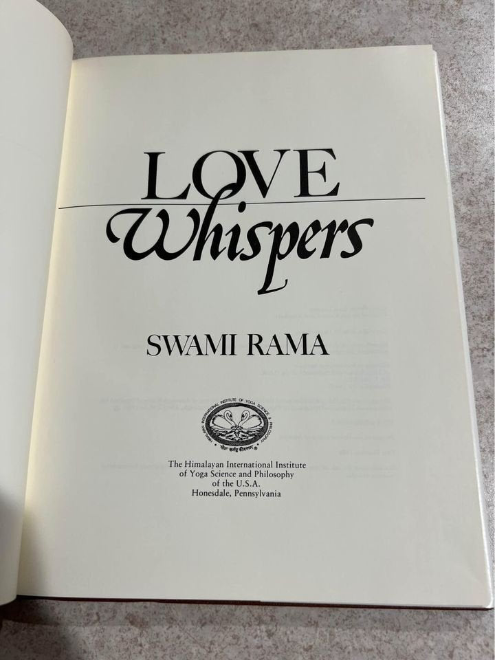 Love Whispers by Swami Rama Hardcover Book 1986