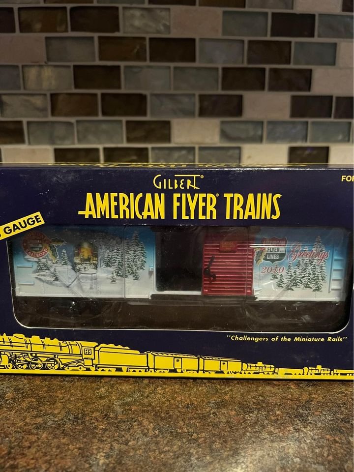 Gilbert American Flyer 2010 Christmas Holiday Boxcar 6-48384 S Gauge 3/16” Scale Model Train NEW