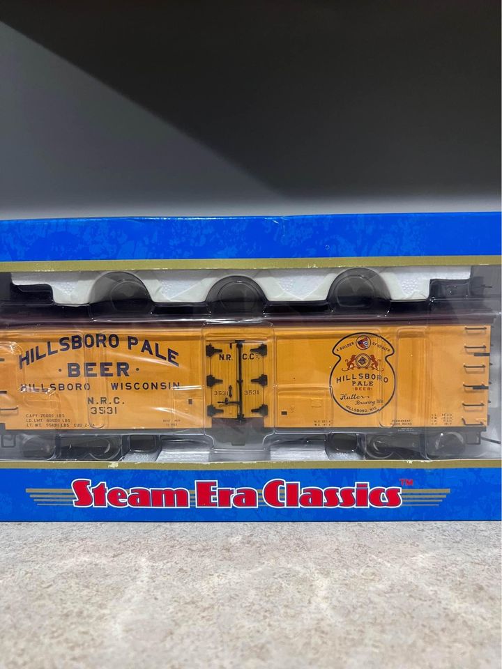 Atlas Steam Era Classics #9147-1 40’ Wood Reefer Car Hillsboro #3531 2 Rail O Scale Model Train