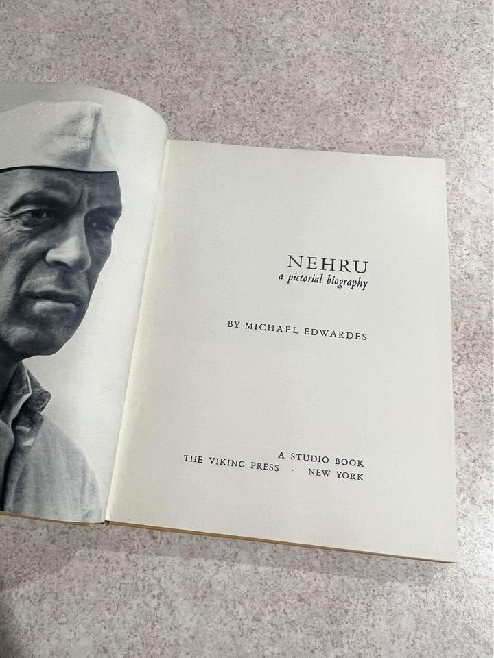 Nehru A Pictorial Biography by Michael Edwardes Vintage Hardcover Book 1962