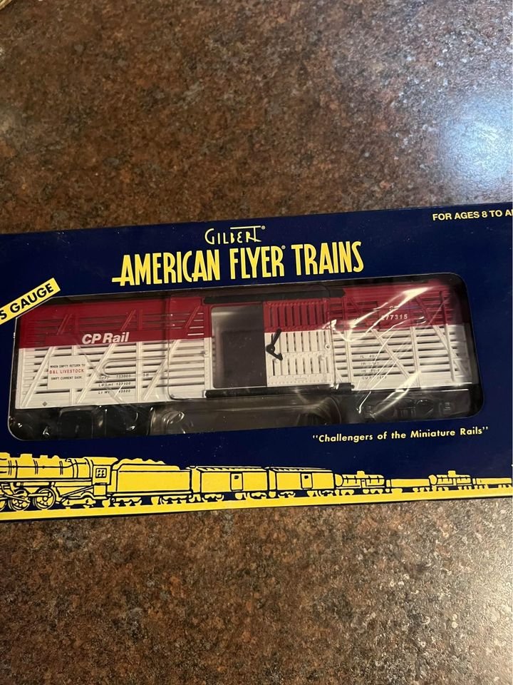 Gilbert American Flyer Canadian Pacific CP Stock Car 6-48367 S Gauge 3/16” Scale Model Train NEW