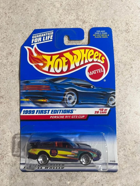 Hot Wheels 1999 First Editions Porsche 911 GT3 Cup No 912 10/26 21059 1/64 Diecast Car