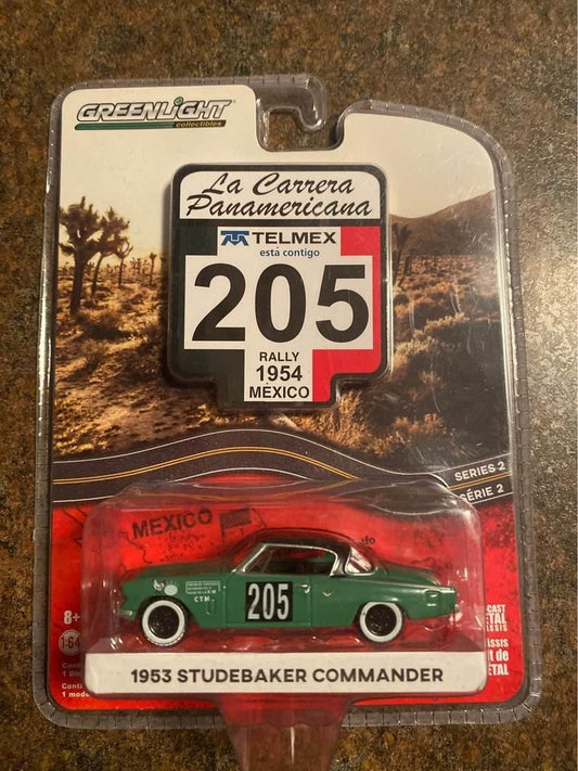 1953 Studebaker Commander #205 Greenlight La Carrera Panamericana Diecast 1/64 New