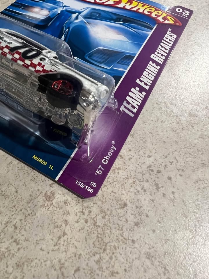 ‘57 Chevy Hot Wheels Team Engine Revealers 155/196 3 of 4 1/64 Diecast Car New