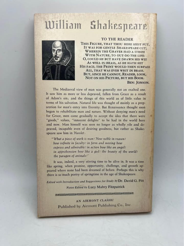 As You Like It by William Shakespeare Vintage Paperback Book 1965