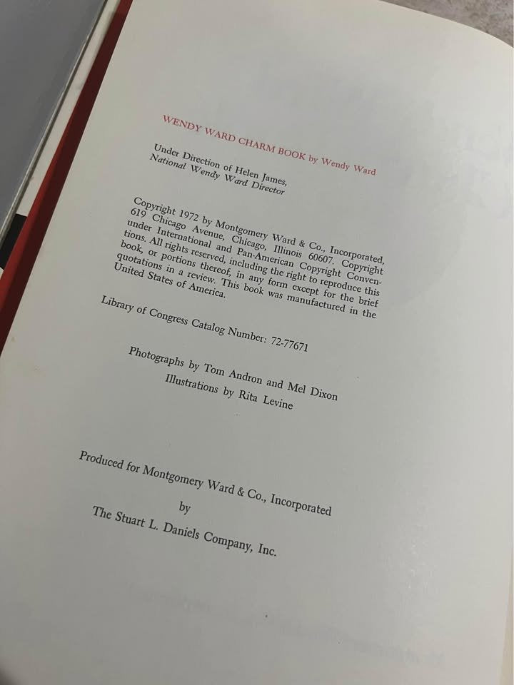 Wendy Ward Charm Book by Wendy Ward Young Girl Manners Fashion Vintage Rare Hardcover Book 1972