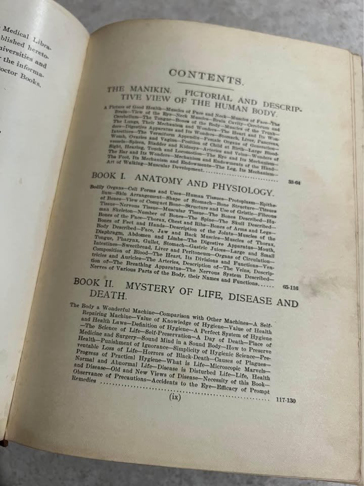 1906 Medicology Home Encyclopedia of Health by Joseph G Richardson Antique Vintage Hardcover Book
