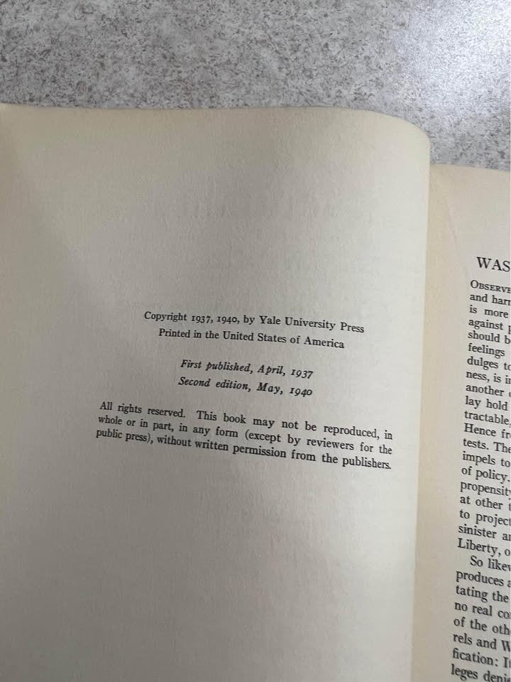 1940 Neutrality for the United States by Edwin Borchard William Lage Antique Vintage Hardcover Book