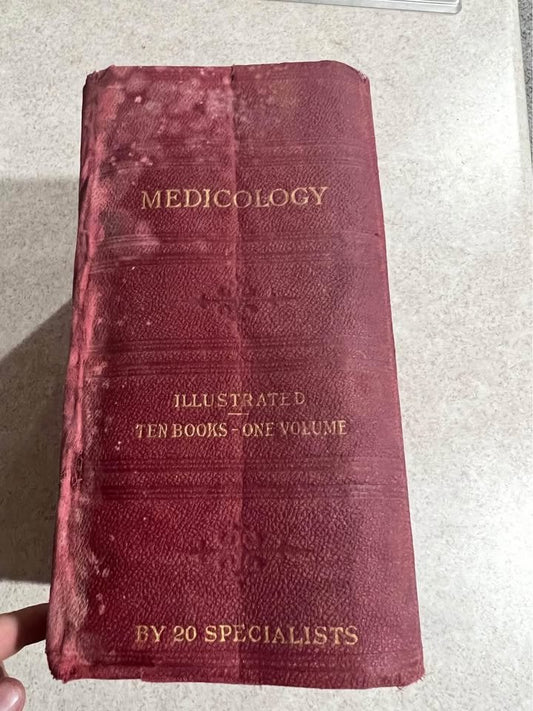 1906 Medicology Home Encyclopedia of Health by Joseph G Richardson Antique Vintage Hardcover Book