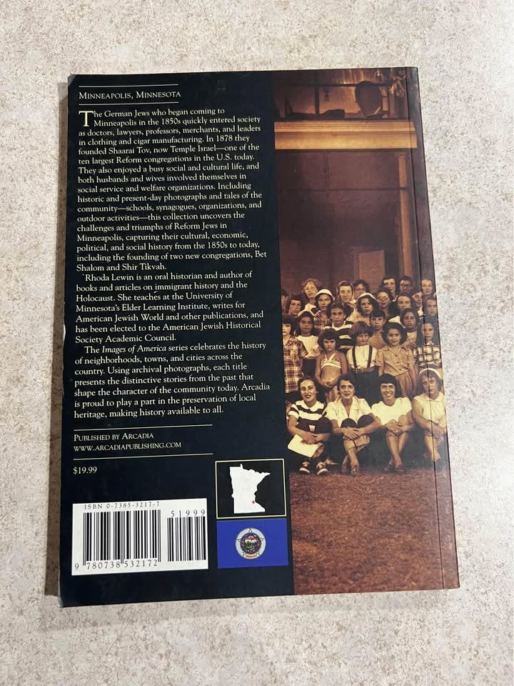 Reform Jews of Minneapolis Images of America by Rhoda Lewin Paperback Book 2004