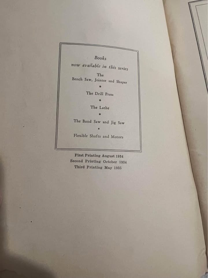 1934 The Lathe, Its Use and Application Antique Vintage Paperback Book Booklet