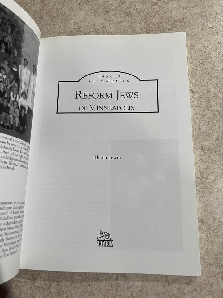 Reform Jews of Minneapolis Images of America by Rhoda Lewin Paperback Book 2004