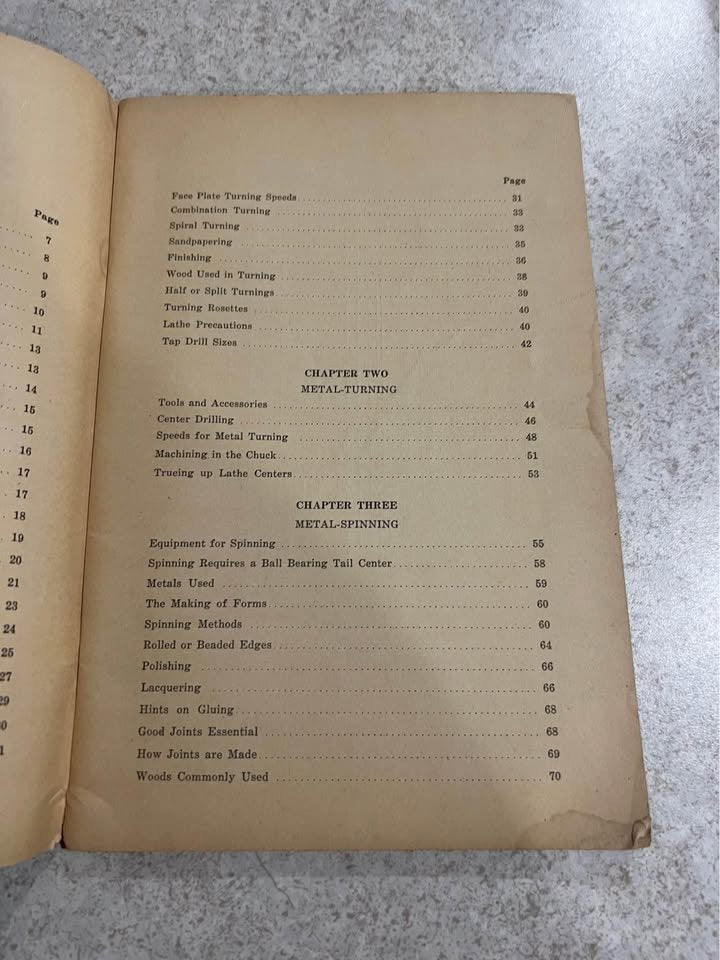 1934 The Lathe, Its Use and Application Antique Vintage Paperback Book Booklet